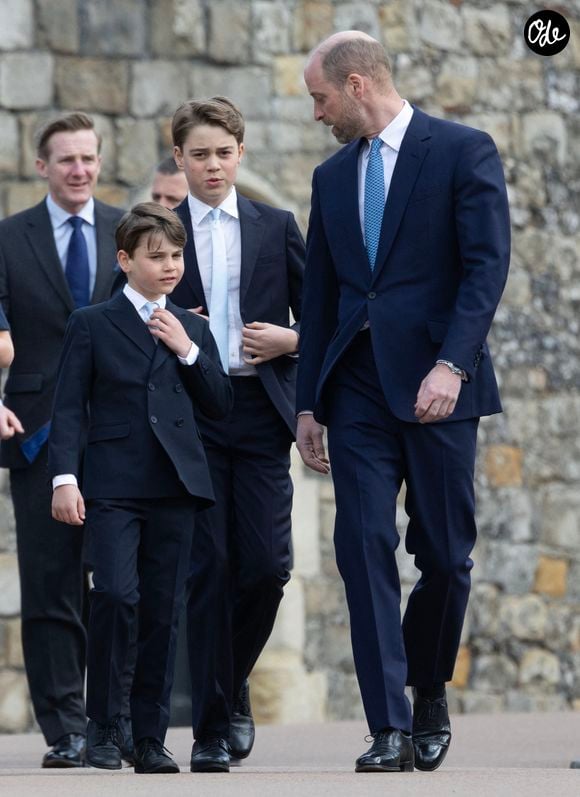 5 avril 2026 : Les membres de la famille royale assistent à l'office des matines de Pâques à la chapelle Saint-Georges du château de Windsor, à l'occasion du dimanche de Pâques.