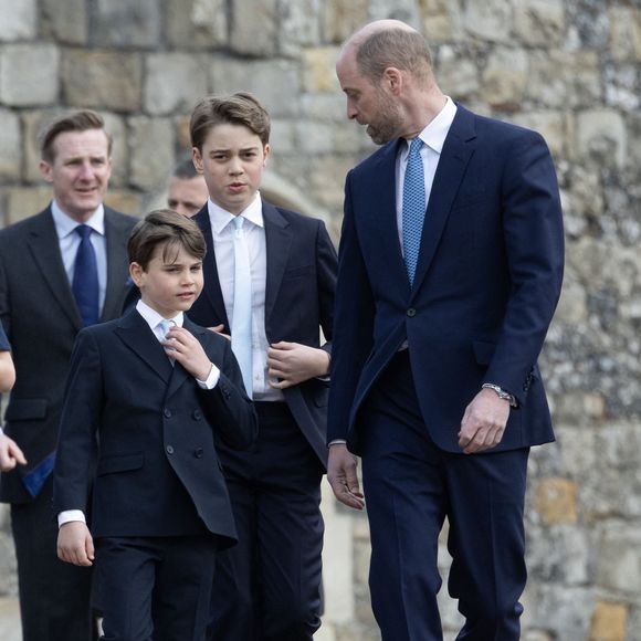5 avril 2026 : Les membres de la famille royale assistent à l'office des matines de Pâques à la chapelle Saint-Georges du château de Windsor, à l'occasion du dimanche de Pâques.