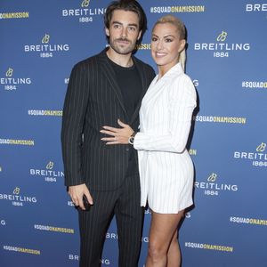 Katrina Patchett et son mari Valentin d'Hoore lors de la soirée de réouverture de la boutique "Breitling", située rue de la Paix. Paris, le 3 octobre 2019.
© Olivier Borde/Bestimage