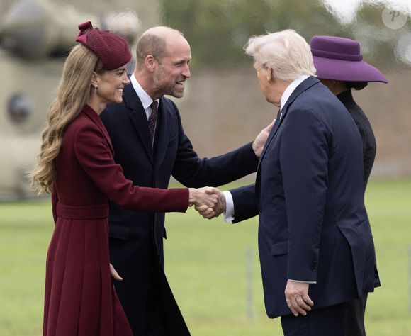 Donald Trump, Melania Trump, Kate Middleton et le prince William dans les jardins du château de Windsor. © Dana Press / Bestimage