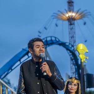 Jamel Debbouze - Le Parc Astérix a inauguré sa nouvelle attraction, "La Tour de Numérobis" à l'occasion de son 35ème anniversaire à Plailly le 2 juin 2024. La première comédie musicale Gauloise "C'est du Délire !" a également été présentée lors de cet événement mémorable.  © Sylvain Cambon / Parc Asterix via Bestimage