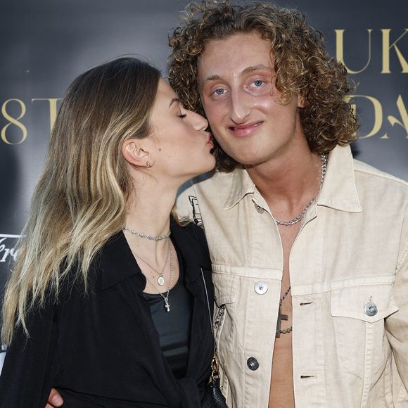 Exclusif - Joalukas Noah avec Sasha Nikolic (fille deFilip Nikolic) lors de la soirée d'anniversaire de Joalukas Noah, fils de Yannick Noah et Isabelle Camus, pour ses 18 ans à Paris le 10 juin 2022.

© Cyril Moreau / Bestimage