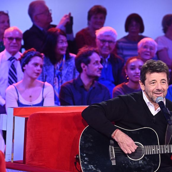 Exclusif - Patrick Bruel lors de l'enregistrement de l'émission "Vivement dimanche" au studio Rive Gauche, présentée par M.Drucker avec une diffusion sur France 3 le 15 mars 2026, à Paris, France, le 4 mars 2026. © Guillaume Gaffiot/Bestimage
