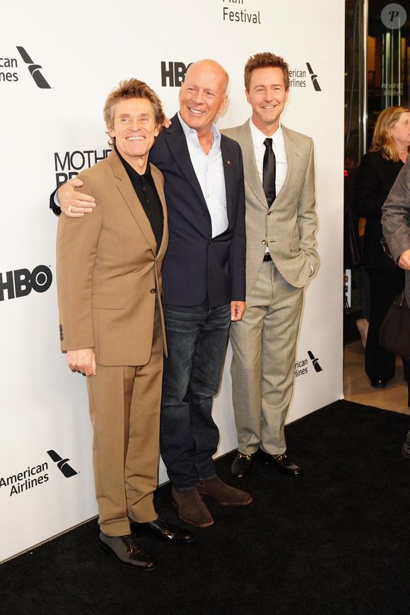 Willem Dafoe, Bruce Willis, Edward Norton à la première de Motherless Brooklyn lors du New York Film Festival 57 le 11 octobre 2019 à New York City, NY, USA. Photo by John Nacion/Startraks/ABACAPRESS.COM