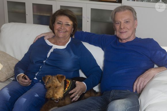 Herbert Leonard et sa femme Cléo chez eux à Barbizon le 2016/12/2016. JLPPA / Bestimage