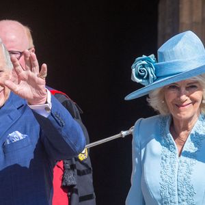 Le roi CHARLES III et la reine CAMILLA arrivent à l'office des matines de Pâques à la chapelle St George au château de Windsor. UK le 20 avril 2025. Photo par Tayfun Salci/ZUMA Press Wire/ABACAPRESS.COM