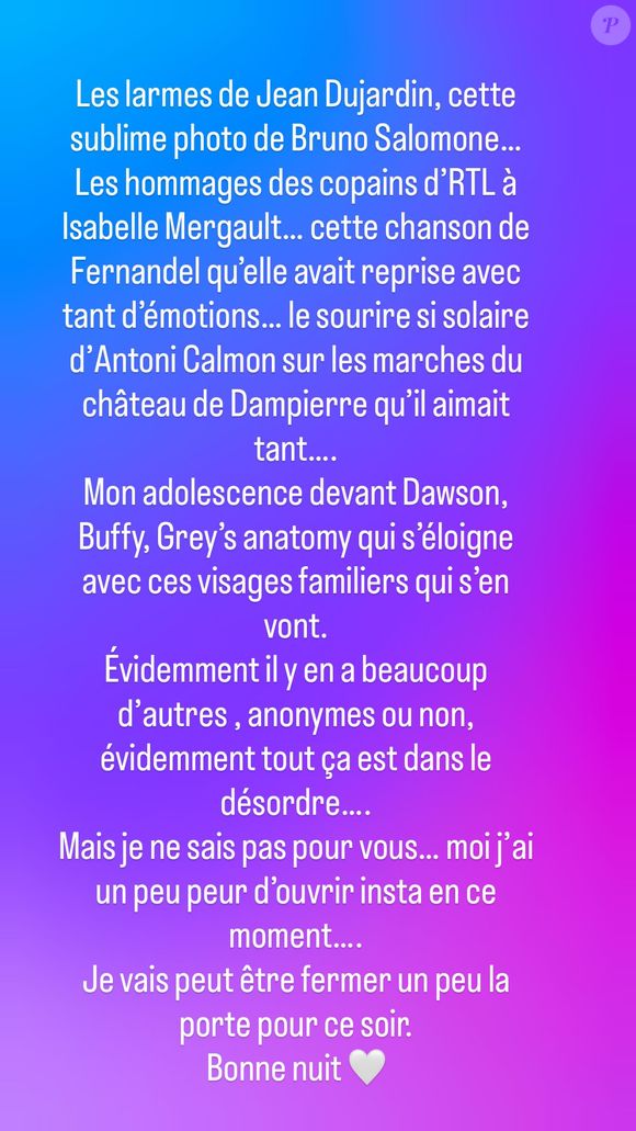 Story Instagram de @faustinebollaert