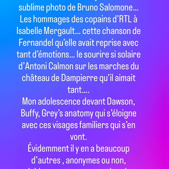 Story Instagram de @faustinebollaert