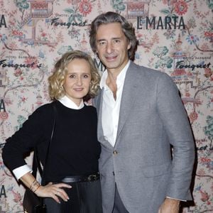 Exclusif - Caroline Roux et son mari Laurent Solly (président de Facebook France) - Soirée d'inauguration du boudoir de nuit & bar à cocktails "Le Marta Paris" sur le rooftop de l'Hôtel Fouquet's Paris le 30 novembre 2023. © Marc Ausset-Lacroix - Rachid Bellak/Bestimage