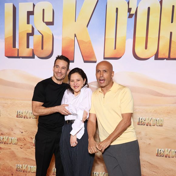 Jérémy Ferrari, Laura Felpin et Eric Judor - Avant-première du film "Les K D'Or" au Grand Rex à Paris le 2 mars 2026. © Denis Guignebourg/Bestimage