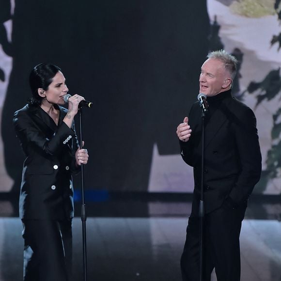 Le chanteur Sting est l'invité de l'émission Che tempo che fa à Milan le 8 décembre 2024.