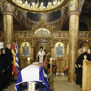 Princesse Leonor (La princesse Leonor), Infante Sofia (L'infante Sofia d'Espagne), Reine Sofia (La reine Sofia), Reine Letizia (La reine Letizia d'Espagne) et Roi Felipe (Le roi Felipe VI d' Espagne) - La famille royale d'Espagne assiste au service commémoratif de la princesse Irène de Grèce à la cathédrale orthodoxe grecque de Saint-André et Saint Démétrius, à Madrid, Espagne, le 17 janvier 2026. © Pool/Bestimage