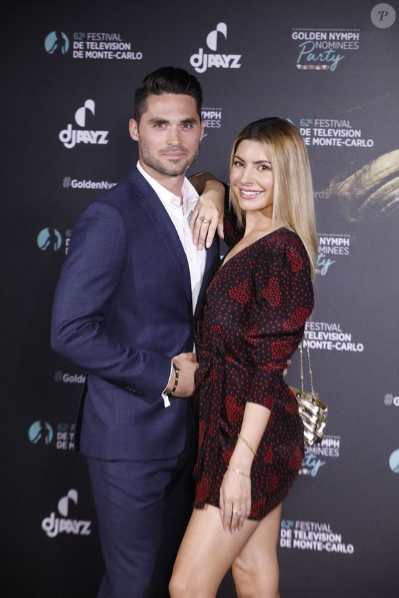 Candice Pascal et son compagnon Quentin Loyer au photocall de la soirée des nominées 'Golden Nymph nominées party' lors du 62ème Festival de Télévision de Monte-Carlo, à Monaco, le 20 Juin 2023. 
© Denis Guignebourg/BestImage