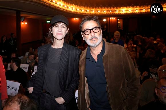 Charlotte Gainsbourg et son compagnon Yvan Attal - Soirée de mobilisation "L'Europe contre l'antisémitisme" au théâtre Antoine à Paris le 3 juin 2024. © Cédric Perrin/Bestimage