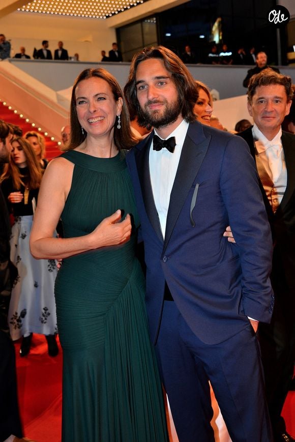 Carole Bouquet et Dimitri Rassam au Palais des Festivals après la projection du film « Le Petit Prince » dans le cadre du 68e Festival de Cannes, à Cannes, en France, le 22 mai 2015. Photo de Nicolas Briquet/ABACAPRESS.COM