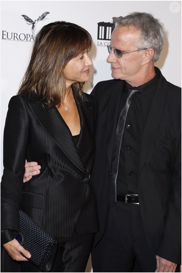 Sophie Marceau etChristophe Lambert - Arrivee des people au defile Giorgio Armani Haute Couture Printemps/Ete 2014 au Palais de Tokyo a Paris, le 21 janvier 2014. © VEEREN / BESTIMAGE