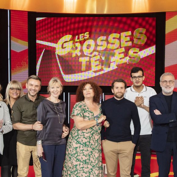 Exclusif - Valerie Trierweiler, Christine Bravo, Caroline Diament, Jeanfi Janssens, Chantal Ladesou, Valerie Mairesse, Pablo Mira, Paul El Karhat, Laurent Ruquier, Bernard Mabille - Enregistrement de l'émission "Les Grosses Têtes Prime", présentée par Laurent Ruquier et diffusée sur France 2. © Jack Tribeca / Bestimage