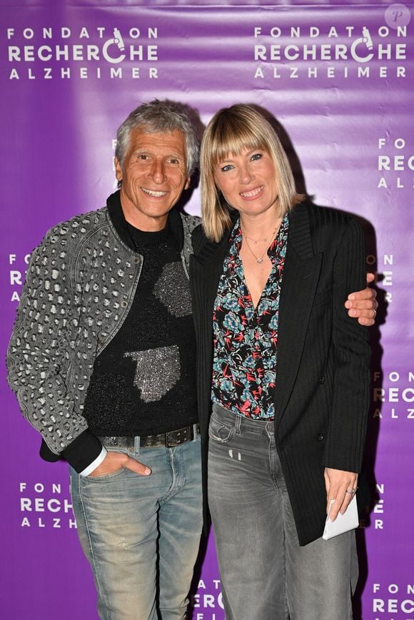 Nagui, Melanie Page lors du Gala 2026 de la Fondation pour la Recherche sur Alzheimer " Deux générations chantent pour la troisième " à l'Olympia à Paris, France, le 30 mars 2026. Photo par Christophe Meng / Abaca