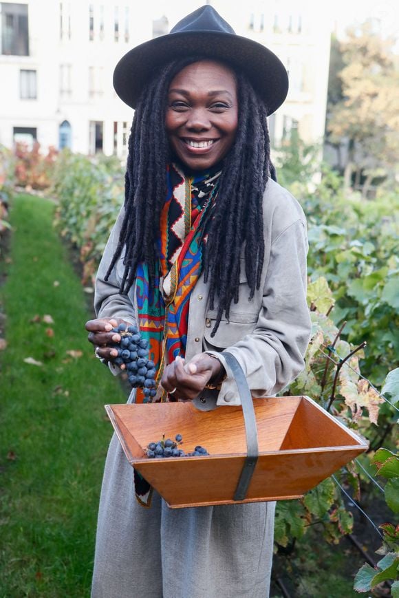 Kareen Guiock Thuram - 90ème édition du ban des vendanges de montmartre au Clos Montmartre à Paris, France, le 14 octobre 2023. © Christophe Clovis / Bestimage