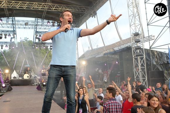 Exclusif - Marc Emmanuel (de son vrai nom Marc-Emmanuel Dufour) - Festival "Tout le monde chante contre le cancer" à Villefranche-de-Rouergue le 04 juillet 2015.
Crédit : Christophe Clovis / Bestimage