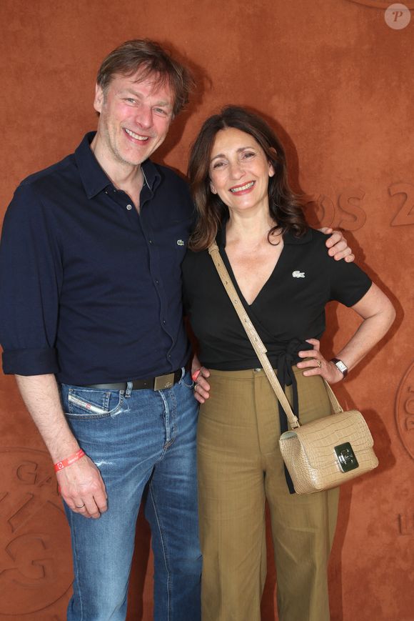 Valérie Karsenti et son compagnon François Feroleto au village (Jour 7) lors des Internationaux de France de Tennis de Roland Garros 2022 à Paris, France, le 28 mai 2022. © Bertrand Rindoff/Bestimage