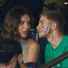 Elsa Bois et son compagnon Michou dans les tribunes lors du match amical - France - Irlande (2-0) lors des matchs qualificatifs à l'Euro 2024 au Parc des Prince à Paris le 7 septembre 2023. © Cyril Moreau/Bestimage