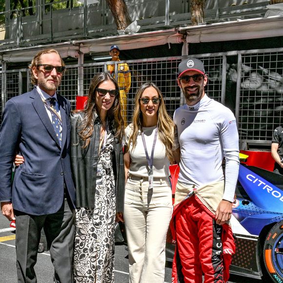 Andrea Casiraghi, sa femme Tatiana Santo Domingo, et le pilote Citroën, Jean Eric Vergne et sa compagne sur la grille de départ durant le Monaco E-Prix 2026, Round 9, le 16 mai 2026. Photo : Bruno Bebert/Bestimage
