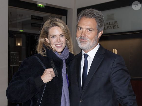 Semi-exclusif - Julie Andrieu et son mari Stéphane Delajoux - Photocall de la représentation de "Dream Compagnie Julien Lestel" à la salle Pleyel à Paris le 16 janvier 2020. © Coadic Guirec-Pierre Perusseau/Bestimage