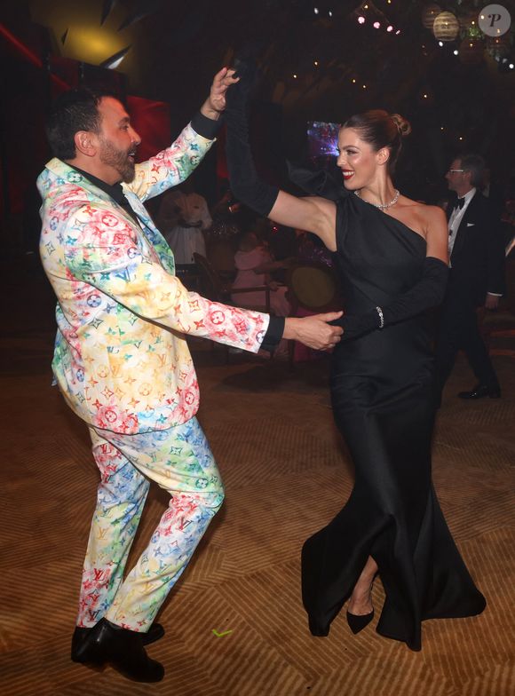 Kamel Ouali et Iris Mittenaere au dîner de gala organisé par la Fondation "Children of Africa" à l'initiative de Madame D.Ouattara, Première Dame de Côte d'Ivoire et Présidente fondatrice de "Children of Africa" au Sofitel Ivoire à Abidjan. Le 1er Mars 2024. © Dominique Jacovides / Bestimage