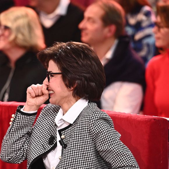 Exclusif - Rachida Dati et Michel Drucker - Enregistrement de l'émission Vivement dimanche, le 4 mars 2025, présentée par Michel Drucker au studio Rive Gauche à Paris, diffusée le 16 mars sur France 3. 
© Guillaume Gaffiot / Bestimge