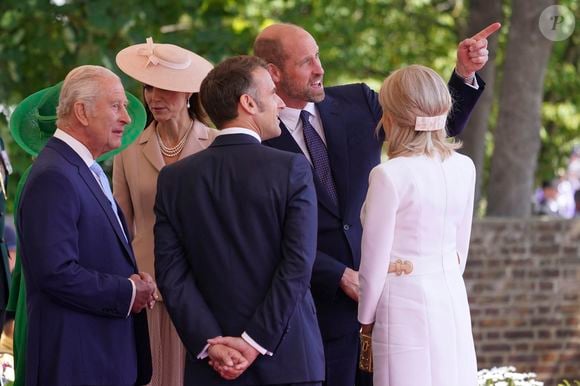 Le roi Charles III d'Angleterre et la reine consort Camilla accueillent le président Emmanuel Macron et sa femme Brigitte Macron au château de Windsor le 8 juillet 2025. © Alberto Pezzali / Pool / Julien Burton via Bestimage