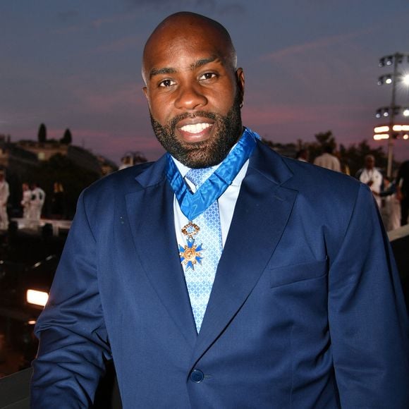 Exclusif - Teddy Riner - Remise des médailles par le président de la République à l'Arc de Triomphe aux athlètes lors de la parade des champions à l'occasion des Jeux Olympiques et Paralympiques Paris 2024, sur l'avenue des Champs-Elysées à Paris. Le 14 septembre 2024 © Perusseau-Ramsamy / Bestimage