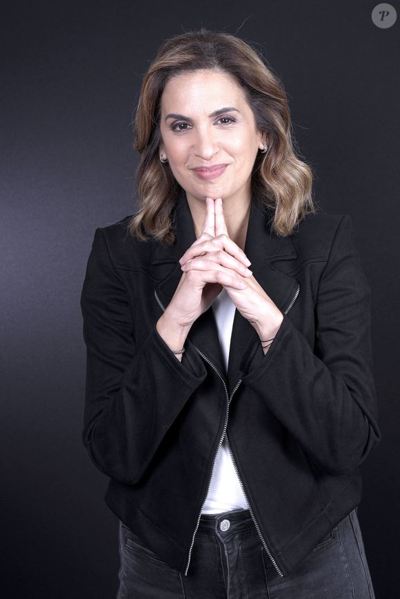 Exclusif - Portrait de Sonia Mabrouk lors de l'enregistrement de l'émission "Chez Jordan de Luxe" à Paris. Le 16 octobre 2024
© Cédric Perrin / Bestimage
