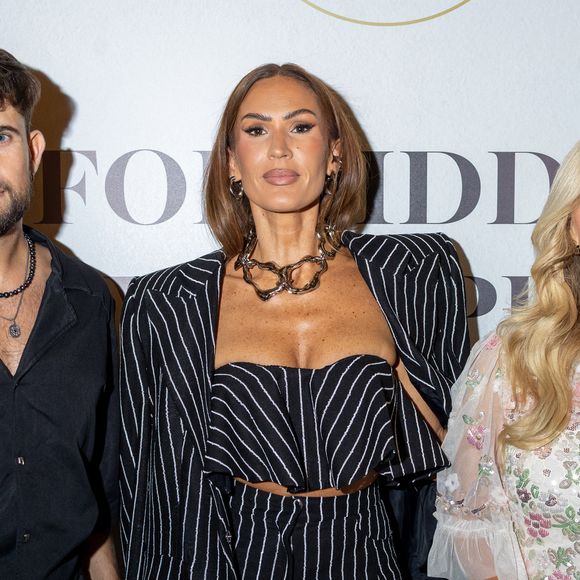 Yanis Bargoin, Vitaa, Megan Hess (Dessinatrice de mode) à la soirée de lancement du parfum Forbidden Whisper de la maison HFC Paris à l'hôtel Meurice à Paris le 8 octobre 2025.

© Sébastien Frémont / Bestimage