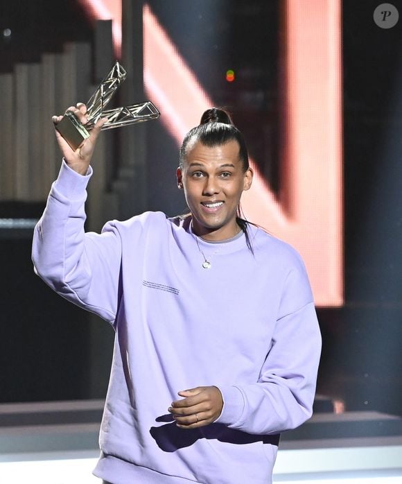 Le chanteur Stromae (Artiste masculin et Album "Multitude") lors de la 38ème cérémonie des Victoires de la musique à la Seine musicale de Boulogne-Billancourt, France, le 10 février 2023. © Coadic Guirec/Bestimage