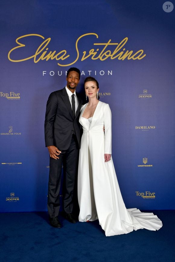 Exclusif - Gaël Monfils et sa femme Elina Svitolina - Photocall du gala annuel de la Fondation Elina Svitolina au Yacht Club de Monaco. Le 2 décembre 2022
© Bruno Bebert / Bestimage