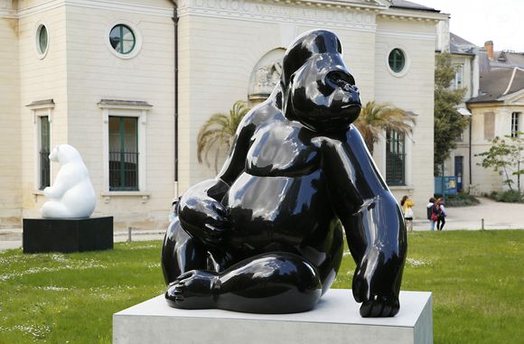 Illustration de l'exposition "Fragiles Colosses" du sculpteur Michel Bassompierre au Jardin des Plantes à Paris. Le 7 mai 2021.

© Christophe Aubert via Bestimage