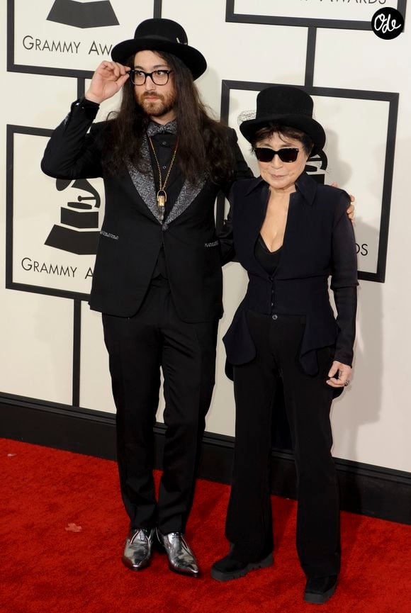 Yoko Ono, son fils Sean Lennon - 56eme ceremonie des Grammy Awards a Los Angeles le 26 janvier 2014.
AGENCE / BESTIMAGE