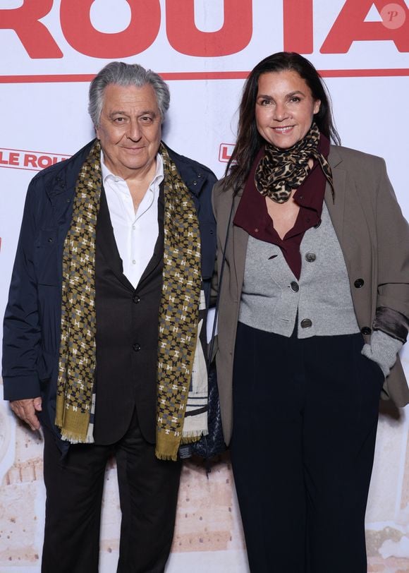 Christian Clavier et sa femme Isabelle de Araujo - Avant-première du film "Le Routard" au cinéma Max Linder à Paris le 24 mars 2025. © Denis Guignebourg/Bestimage