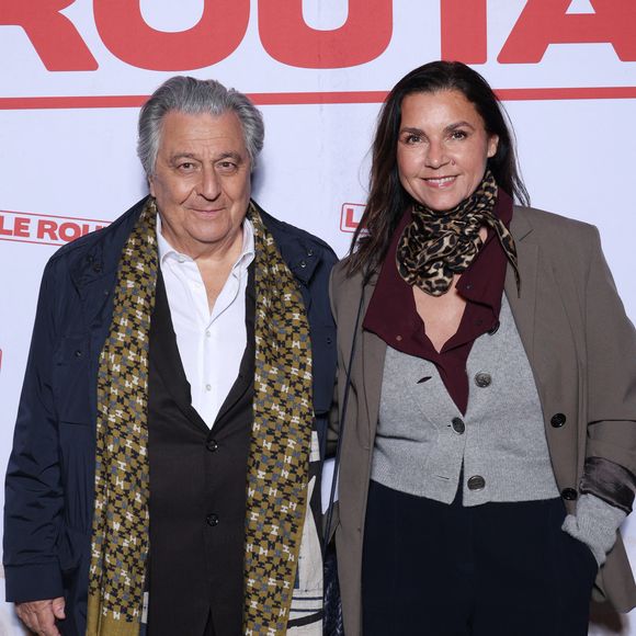 Christian Clavier et sa femme Isabelle de Araujo - Avant-première du film "Le Routard" au cinéma Max Linder à Paris le 24 mars 2025. © Denis Guignebourg/Bestimage