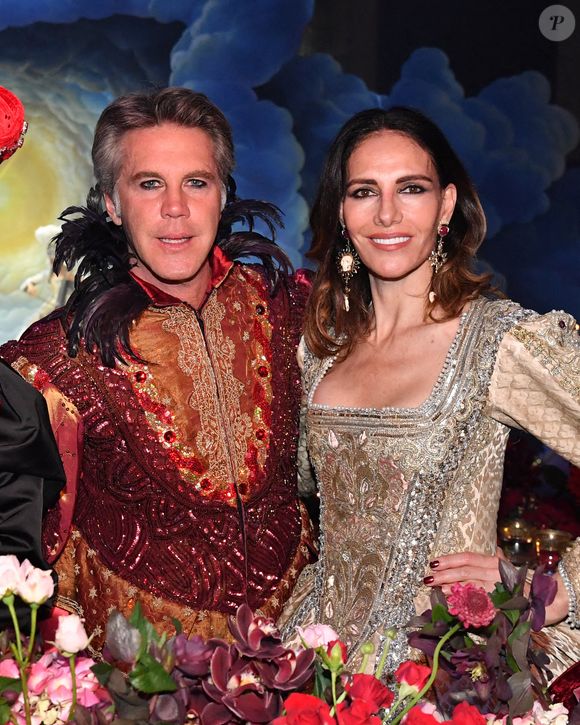 Handout - La créatrice de mode et directrice artistique du bal Il Ballo del Doge Antonia Sautter, le prince Emanuele Filiberto de Savoie et Adriana Abascal lors du bal de carnaval Il Ballo del Doge (le bal des Doges) à Venise, en Italie, le 1er mars 2025. Photo par Il Ballo del Doge via ABACAPRESS.COM