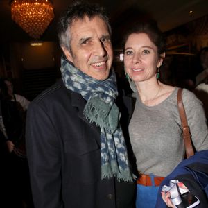 Exclusif - Julien Clerc et sa femme Hélène Grémillon - Célébrités au Concert de Robert Charlebois, « Robert en CharleboisScope » au Grand Rex à Paris France, le 1er Avril 2023. 
© Bertrand Rindoff / Bestimage