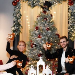 Céline Dion avec ses trois fils. Photo : Facebook/Céline Dion