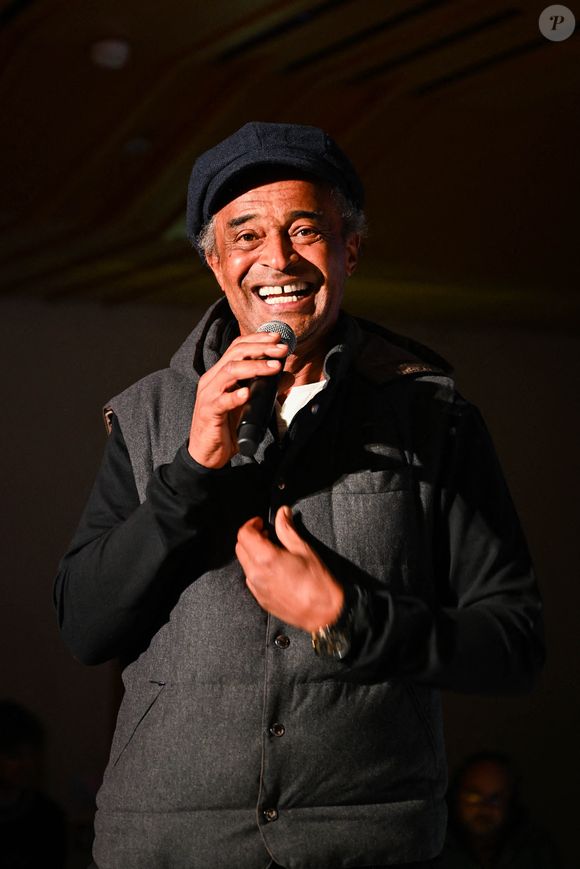 Yannick Noah, tennisman et chanteur pendant le Comité National Olympique et Sportif Français (CNOSF), le Comité Paralympique et Sportif Français (CPSF) et Paris 2024 dévoilent aux athlètes les tenues de l'Equipe de France Le Coq Sportif pour les Jeux Olympiques et Paralympiques de Paris 2024 le 16 janvier 2024 à Paris. Photo by Tomas Stevens/ABACAPRESS.COM