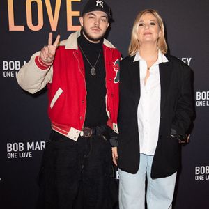 Flavie Flament et son fils assistent à l'avant-première de Bob Marley One Love au cinéma Grand Rex à Paris, France, le 01 février 2024. Photo par Aurore Marechal/ABACAPRESS.COM
