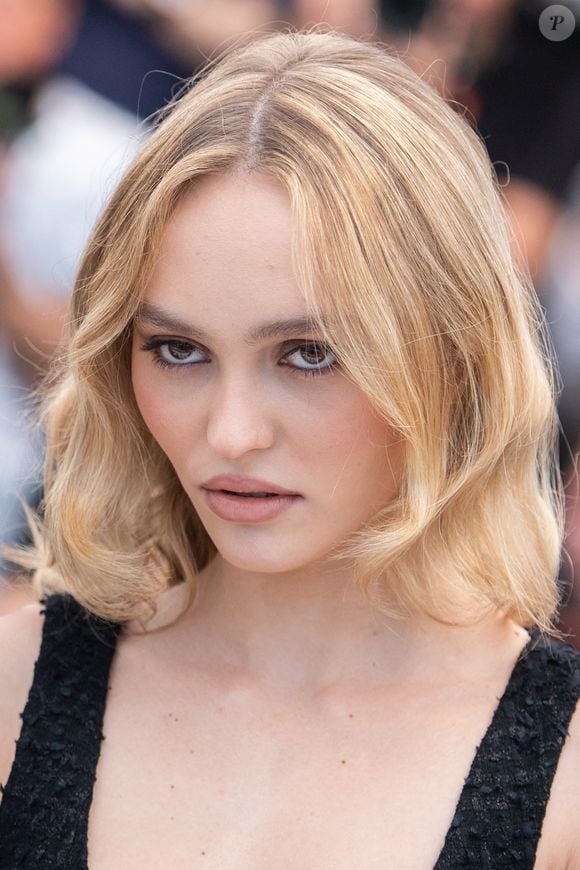 Lily-Rose Depp lors de la séance photo de The Idol dans le cadre du 76e Festival de Cannes, le 23 mai 2023. Photo d'Aurore Marechal/ABACAPRESS.COM