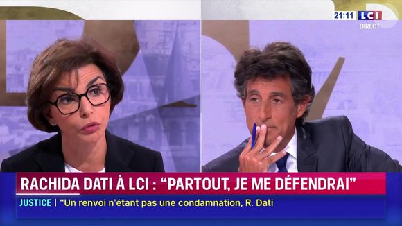 Rachida Dati interviewée sur LCI.