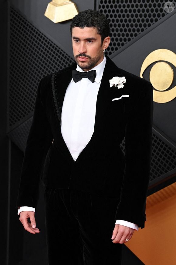 Bad Bunny au photocall de la 68ème cérémonie des Grammy Awards à la Crypto Arena de Los Angeles, Californie, Etats-Unis, le 1er février 2026. © David Fisher/Shutterstock/Bestimage