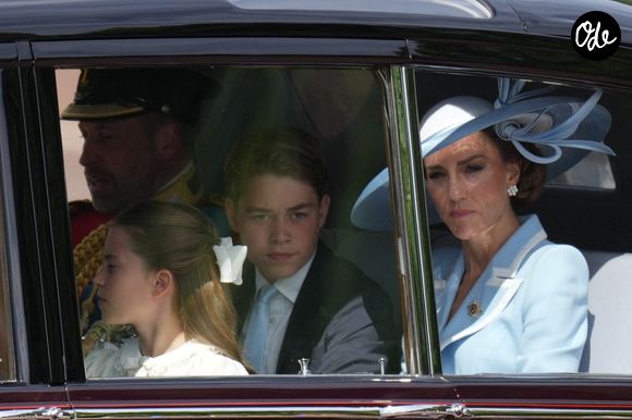 Le prince George de Galles, la princesse Charlotte de Galles, Catherine (Kate) Middleton, princesse de Galles - Des membres de la famille royale assistent à la parade « Trooping the Colour » au palais de Buckingham, à Londres, au Royaume-Uni, le 13 juin 2026.

© Julien Burton / Bestimage