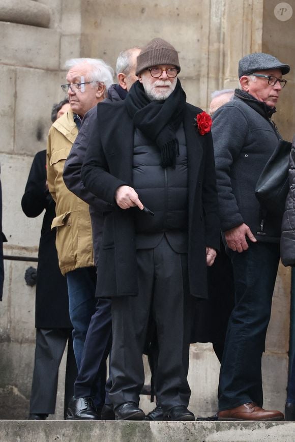 Thomas Stern arrivant à la cérémonie d'enterrement de Catherine Laborde à l'église Saint-Roch à Paris, France, le 6 février 2025.  Photo par Jerome Domine/ABACAPRESS.COM